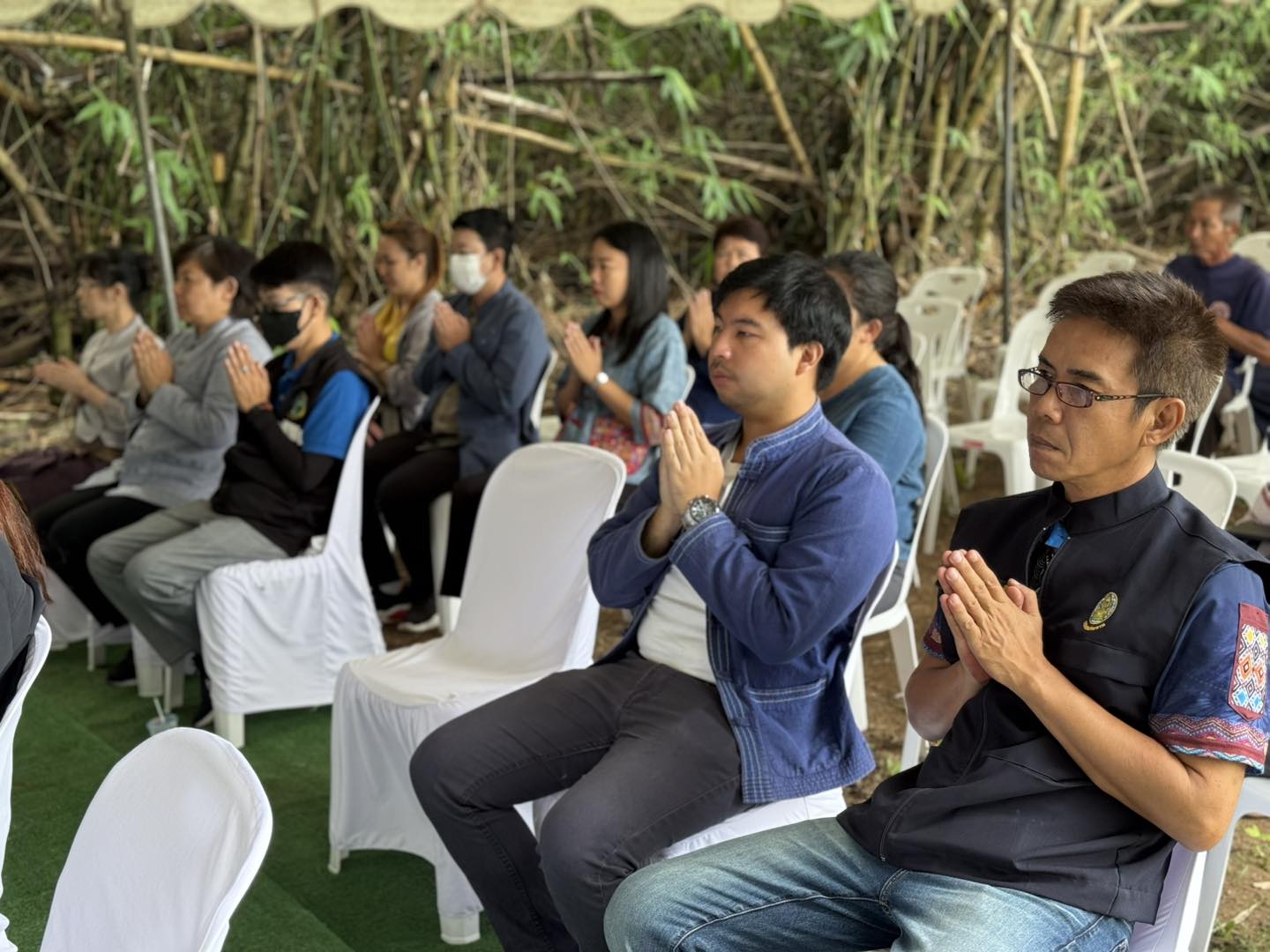 โครงการส่งน้ำและบำรุงรักษาแม่แฝก-แม่งัดสมบูรณ์ชล ร่วมพิธีบวงสรวงอารักษ์เจ้าที่ผีขุนน้ำ สืบสานประเพณีและปลูกจิตสำนึกการอนุรักษ์แหล่งน้ำ ประจำปี 2568 ณ หอศาลอารักษ์ คลองส่งน้ำสาย 1 เขื่อนแม่งัดสมบูรณ์ชล