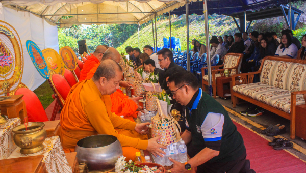 โครงการส่งน้ำและบำรุงรักษาแม่แฝก-แม่งัดสมบูรณ์ชล ไหว้ศาลสถิตประจำโครงการฯ พร้อมจัดพิธีเจริญพระพุทธมนต์ และทำบุญถวายภัตตาหาร เนื่องในเทศกาลส่งท้ายปีเก่าต้อนรับปีใหม่ ๒๕๖๘